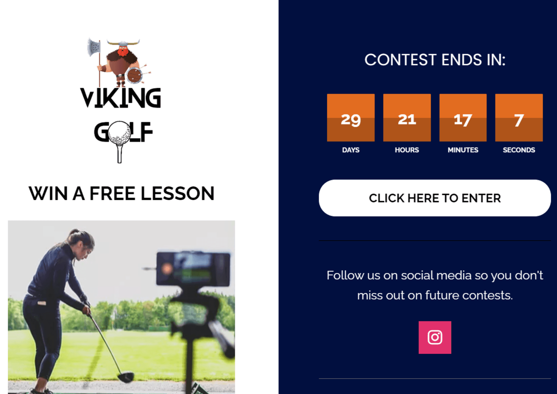 Golf Coaching Oxfordshire, free lesson draw